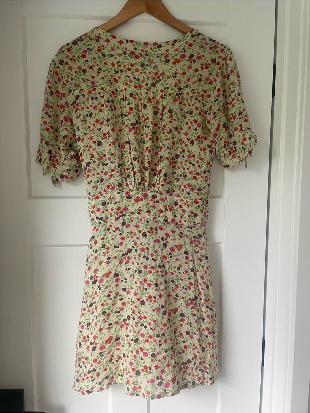 Faithfull the Brand Marianne Mini Dress in Bastille Floral Print Small 4 - Picture 5 of 6